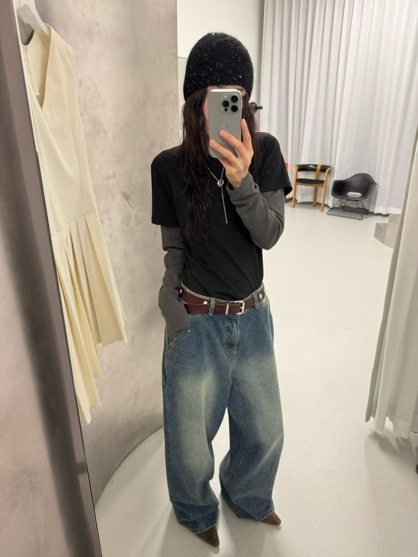 MINIMUZE韓國直郵㊣女裝新款25秋冬職業休閑時尚熱賣牛仔褲MINIMUZE牛仔褲
