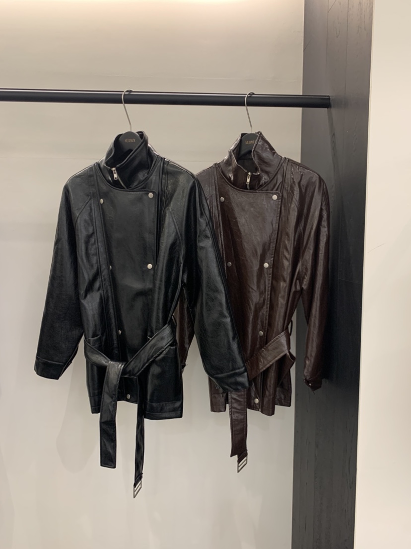MURMUR東大門㊣直郵女裝新品休閑25秋冬職業熱賣夾克含腰帶MURMUR夾克