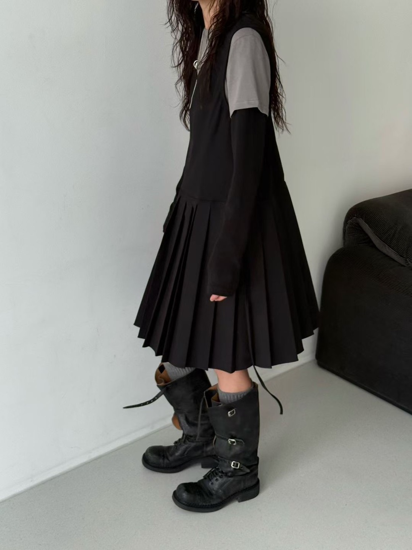MINIMUZE韓國代購㊣女裝新款熱賣推薦真品休閑時尚25秋冬連衣裙MINIMUZE連衣裙