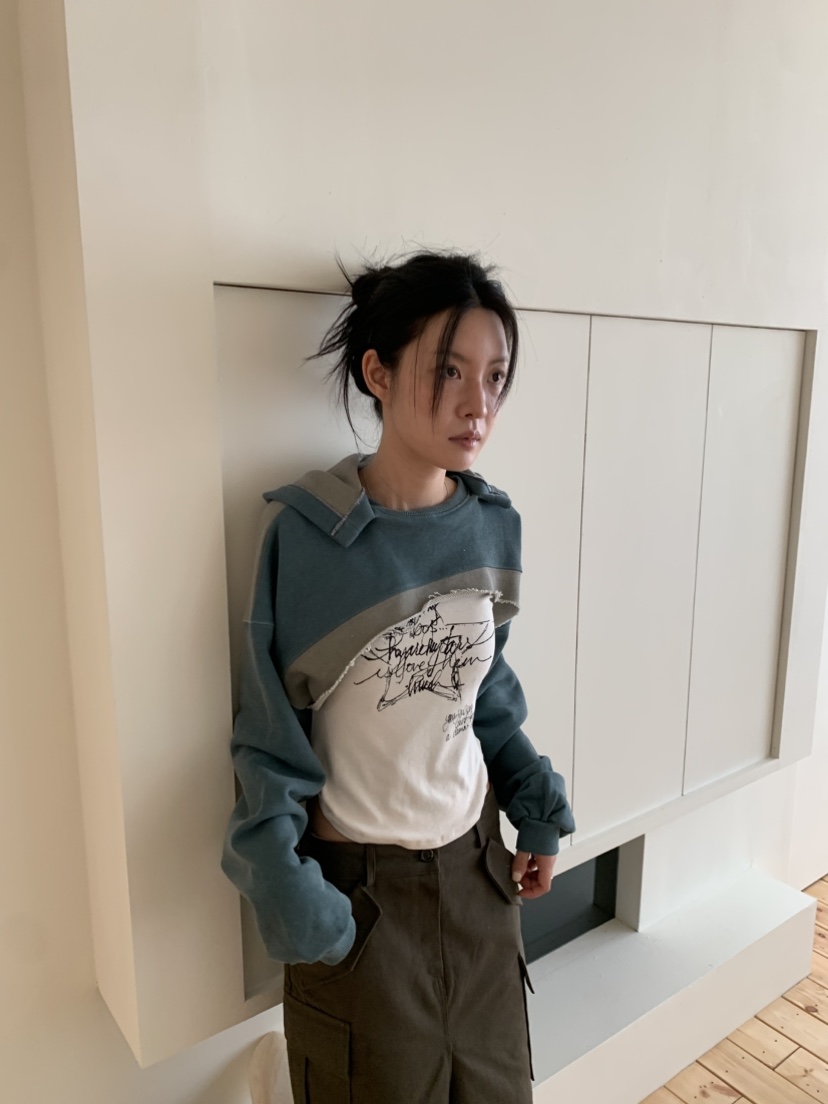 EYEL韓國直郵㊣女士新品時尚職業休閑真品熱賣推薦衛衣連帽EYEL衛衣