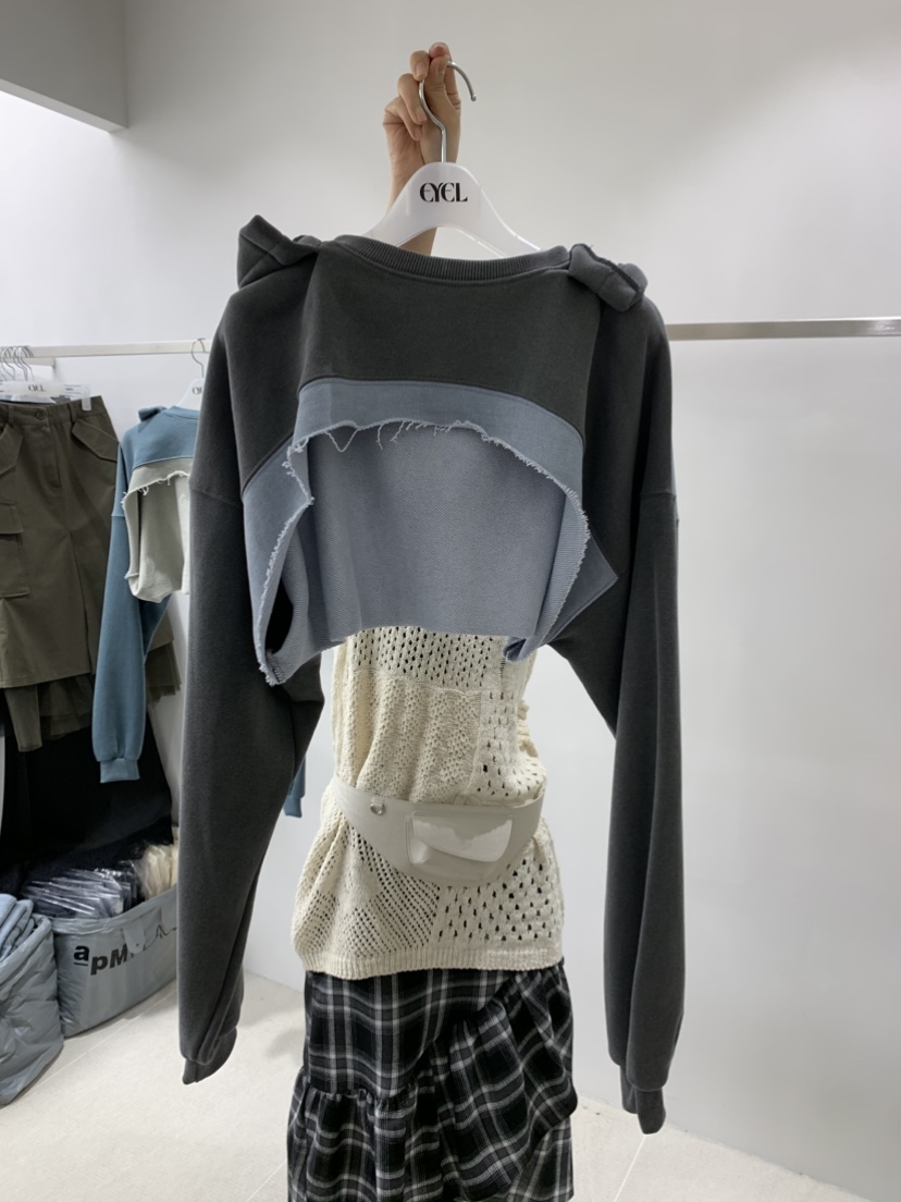EYEL韓國直郵㊣女士新品時尚職業休閑真品熱賣推薦衛衣連帽EYEL衛衣