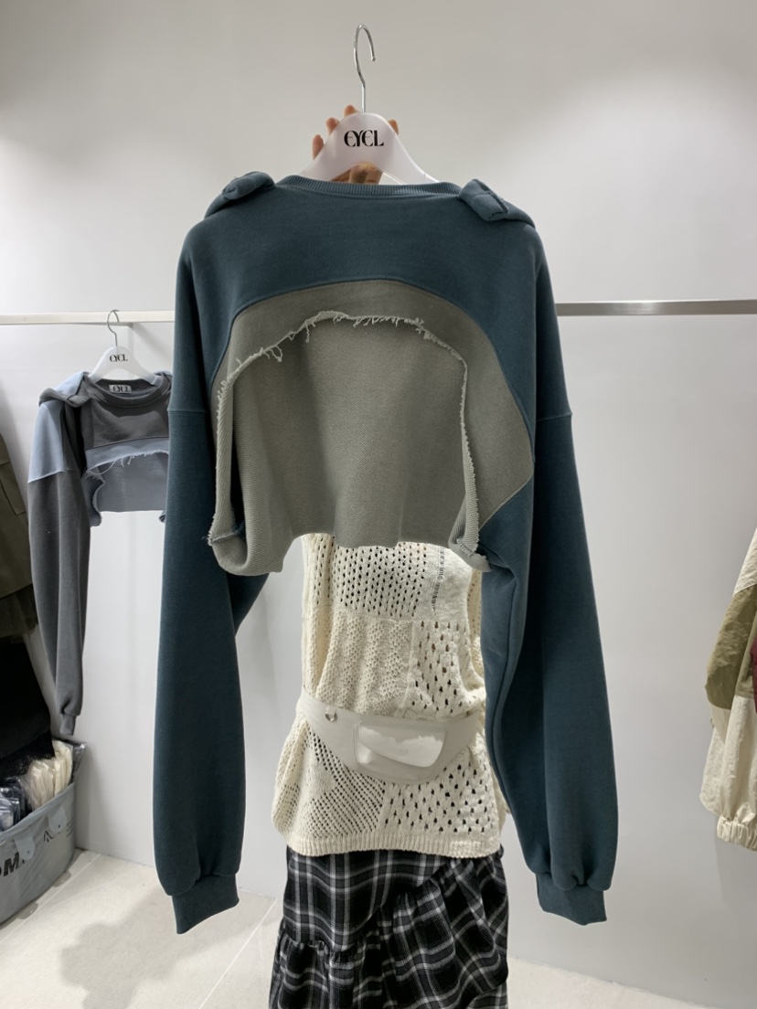 EYEL韓國直郵㊣女士新品時尚職業休閑真品熱賣推薦衛衣連帽EYEL衛衣圖色2
