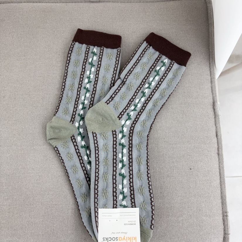 CACTUS-Q韓國直郵㊣女裝新品推薦人氣休閑職業25秋冬時尚襪子CACTUS十雙起/可混搭襪子圖色4