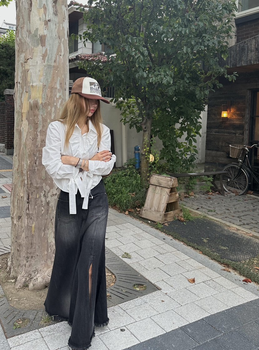 ZEROZERO東大門㊣直郵女裝新品熱賣真品推薦時尚職業長裙流蘇ZEROZERO長裙