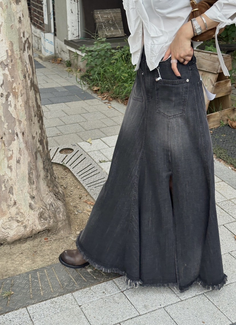 ZEROZERO東大門㊣直郵女裝新品熱賣真品推薦時尚職業長裙流蘇ZEROZERO長裙