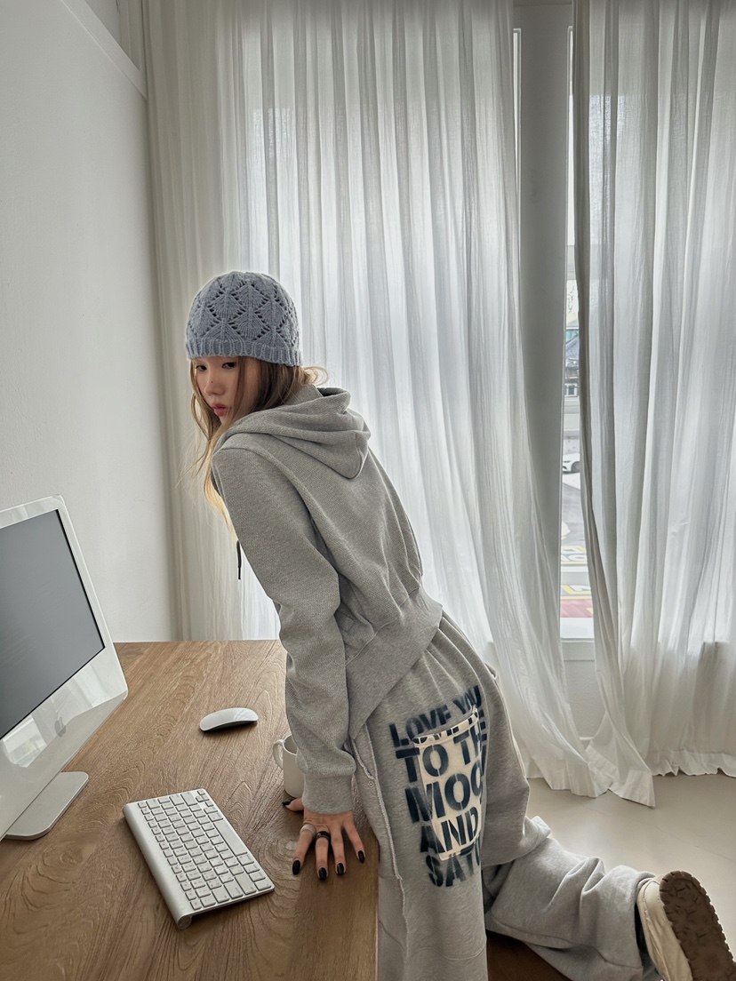 ZEROZERO韓國代購㊣女裝新款25秋冬職業衛衣不含內搭開衫連帽ZEROZERO衛衣