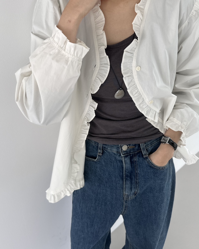 HOWDY東大門㊣直郵女裝新款推薦25秋冬人氣時尚真品襯衫蕾絲衫howdy襯衫/蕾絲衫