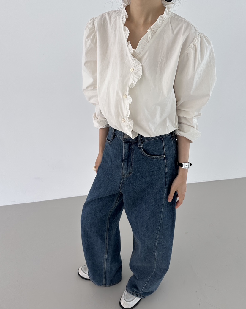 HOWDY東大門㊣直郵女裝新款推薦25秋冬人氣時尚真品襯衫蕾絲衫howdy襯衫/蕾絲衫