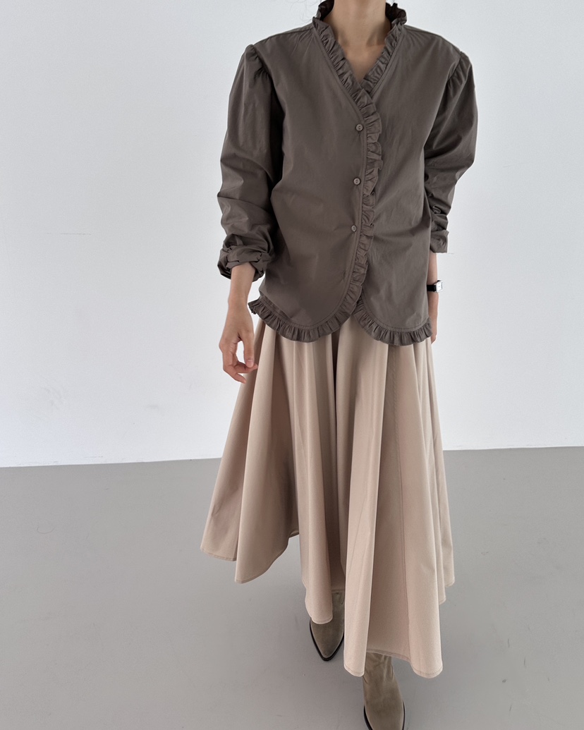 HOWDY東大門㊣直郵女裝新款推薦25秋冬人氣時尚真品襯衫蕾絲衫howdy襯衫/蕾絲衫圖色2