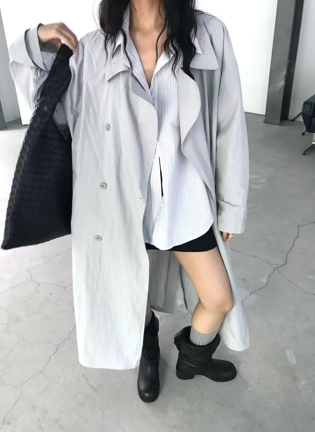 AVANDACE韓國代購㊣女裝新品25秋冬熱賣職業人氣休閑長款風衣AVANDACE長款風衣