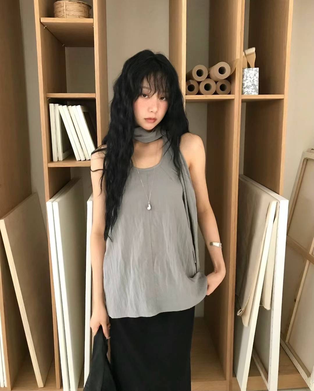 AVANDACE韓國代購㊣女士新品真品職業時尚熱賣吊帶背心含脖帶AVANDACE吊帶/背心圖色3