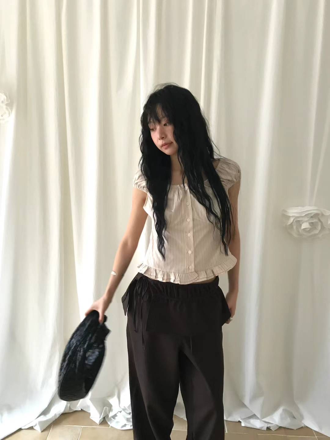 AVANDACE東大門㊣直郵女士新品25秋冬真品職業休閑襯衫蕾絲衫AVANDACE襯衫/蕾絲衫