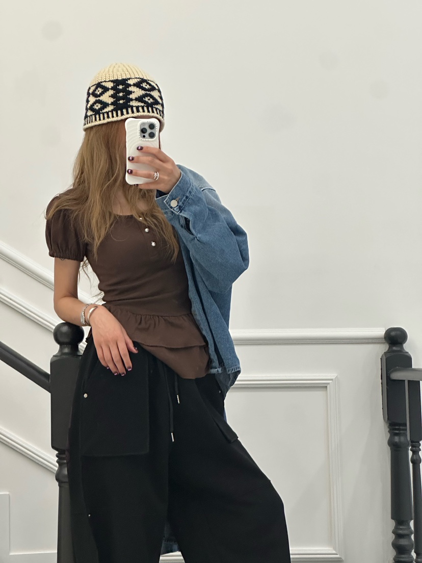 ZEROZERO東大門㊣實拍女裝新品真品25秋冬職業人氣休閑時尚T恤ZEROZEROT恤