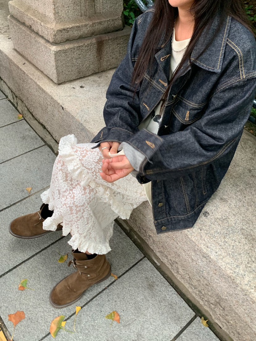 SUNDER MARKET韓國直郵㊣女裝新款熱賣25秋冬時尚夾克刺繡SUNDER MARKET夾克