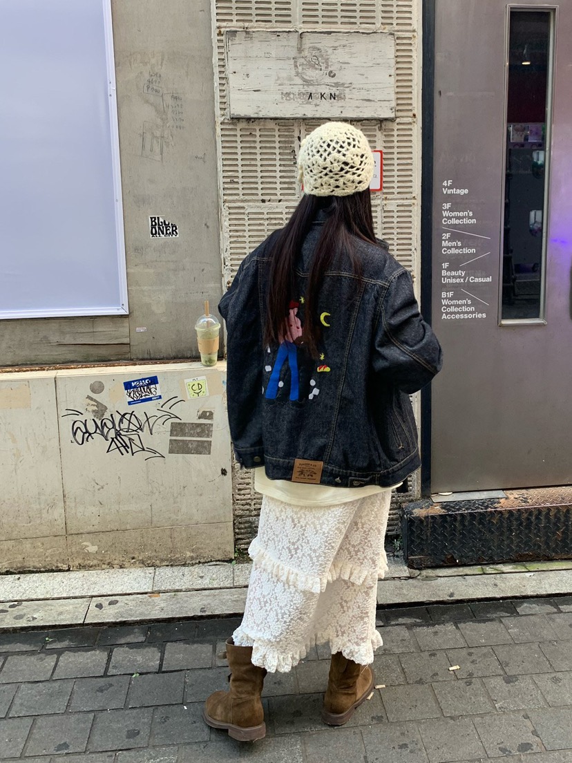 SUNDER MARKET韓國直郵㊣女裝新款熱賣25秋冬時尚夾克刺繡SUNDER MARKET夾克