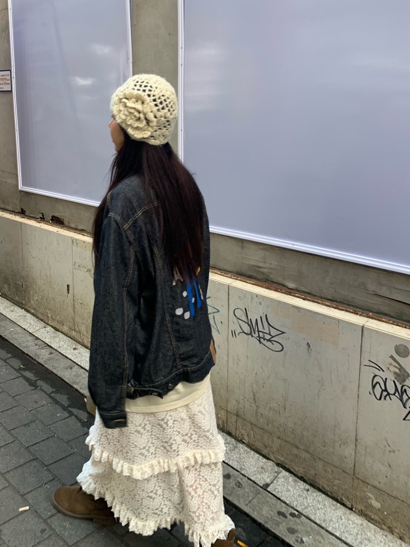 SUNDER MARKET韓國直郵㊣女裝新款熱賣25秋冬時尚夾克刺繡SUNDER MARKET夾克