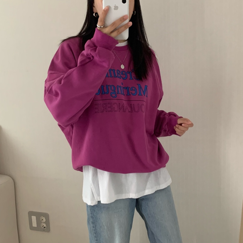 FROMJINI東大門㊣代購女裝新品人氣時尚推薦25秋冬職業衛衣FROMJINI衛衣