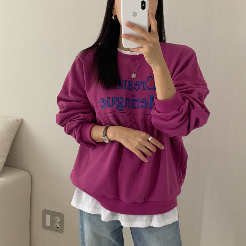 FROMJINI東大門㊣代購女裝新品人氣時尚推薦25秋冬職業衛衣FROMJINI衛衣圖色2