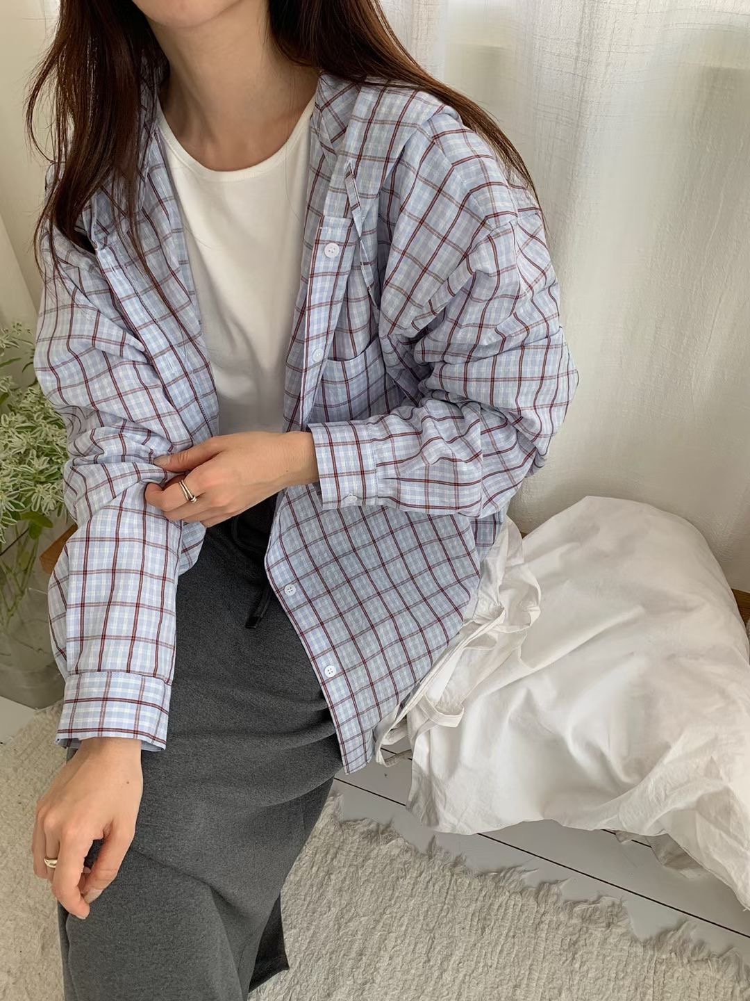 DENALIRE東大門㊣實拍女裝新款人氣職業真品25秋冬襯衫蕾絲衫DENALIRE襯衫/蕾絲衫圖色2