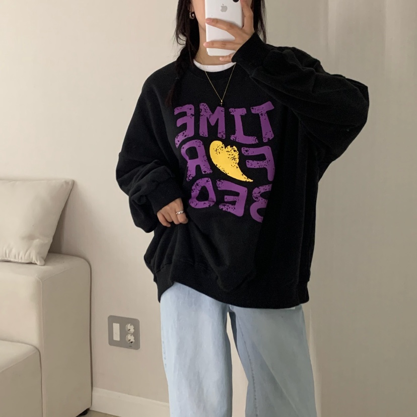 FROMJINI東大門㊣實拍女裝新款推薦休閑真品熱賣時尚人氣衛衣FROMJINI衛衣