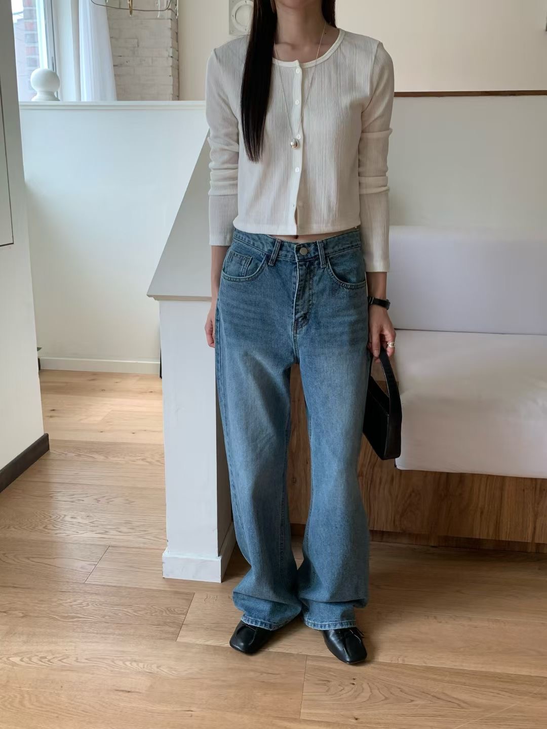 DINING東大門㊣代購女士新品熱賣職業時尚真品25秋冬牛仔褲DINING牛仔褲