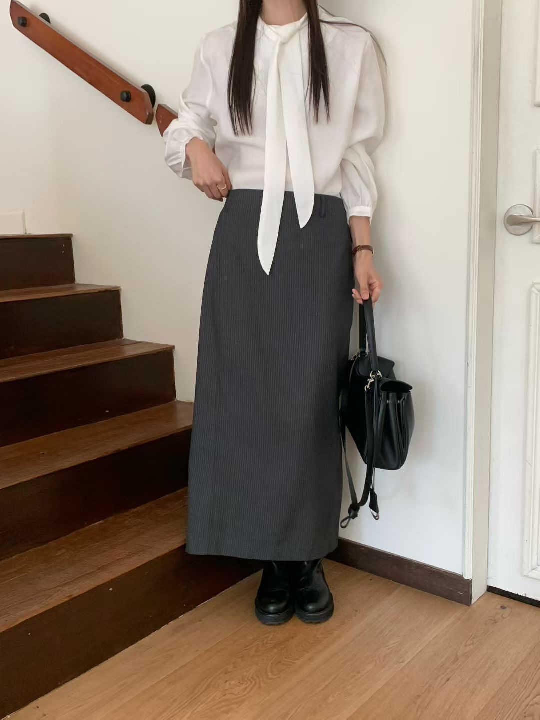 DINING韓國直郵㊣女裝新款時尚人氣推薦真品職業熱賣休閑長裙DINING長裙