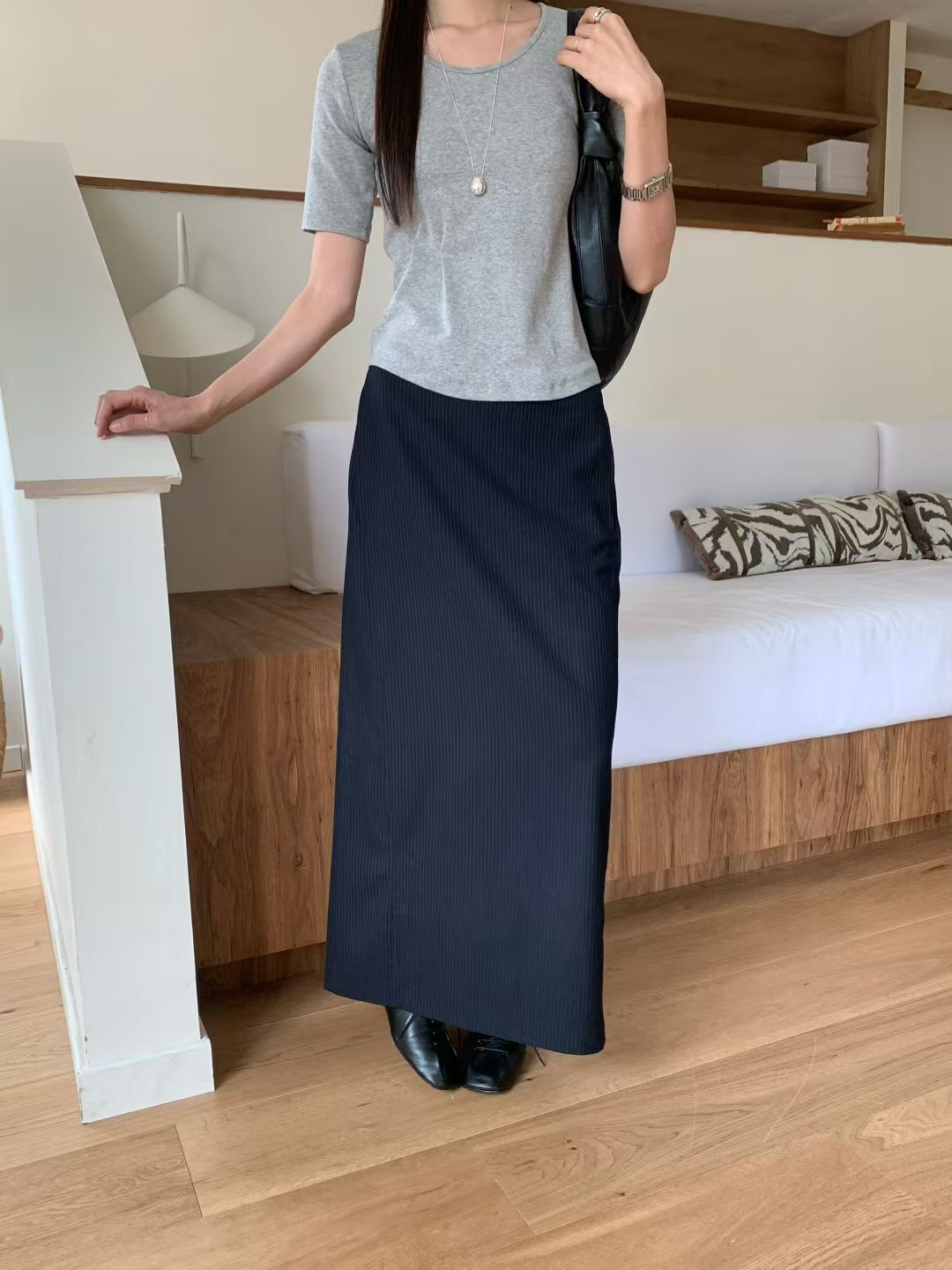 DINING韓國直郵㊣女裝新款時尚人氣推薦真品職業熱賣休閑長裙DINING長裙圖色2