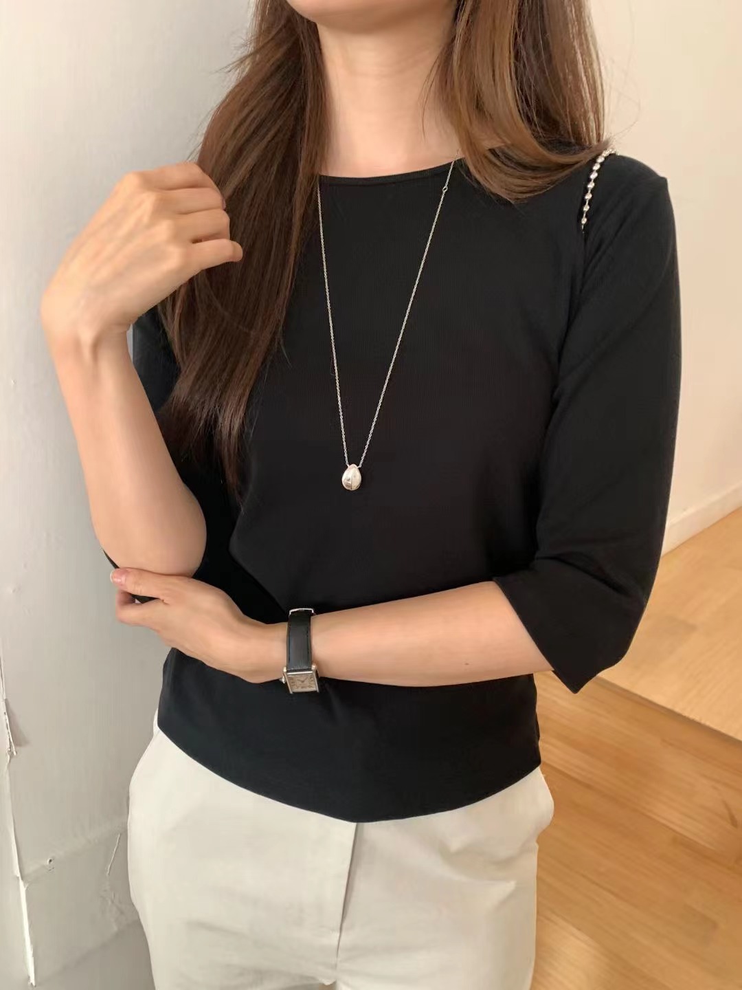 WEARME東大門㊣代購女士新品時尚25秋冬熱賣職業休閑T恤船領WEARMET恤