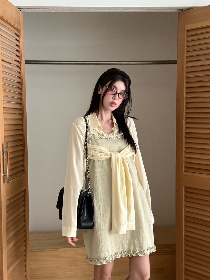 MARKE-P韓國代購㊣女裝新款休閑推薦熱賣襯衫蕾絲衫天絲羅紋MARKE-P襯衫/蕾絲衫