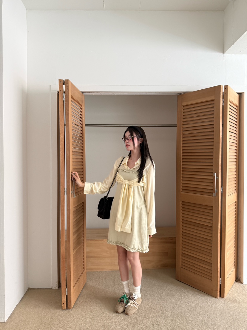 MARKE-P東大門㊣代購女裝新款推薦職業熱賣25秋冬連衣裙荷葉邊MARKE-P連衣裙