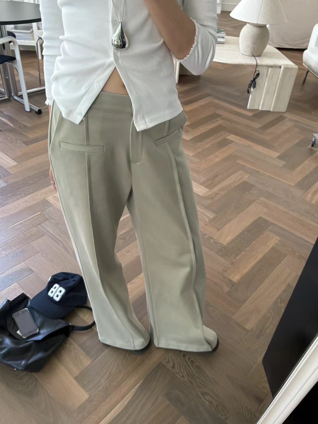 ONDA韓國代購㊣女士新款真品人氣推薦熱賣休閑時尚職業休閑褲ONDA休閑褲圖色2