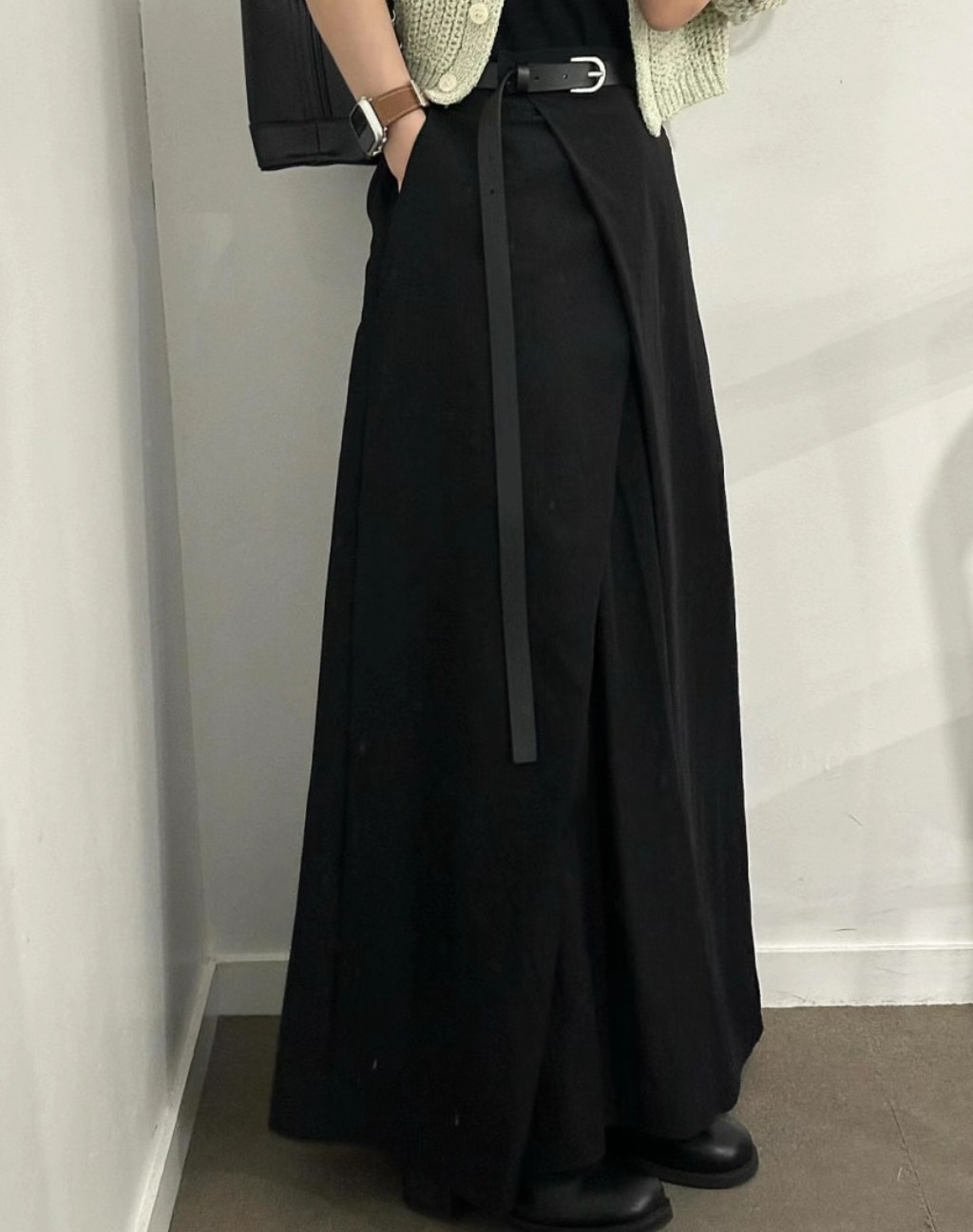 ONDA韓國代購㊣女裝新款25秋冬真品推薦職業休閑長裙不含腰帶ONDA長裙