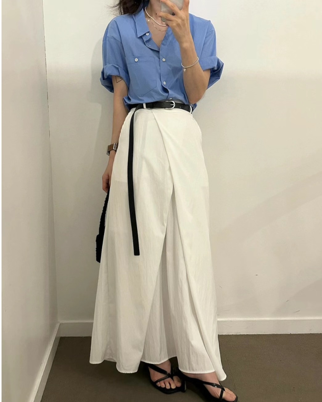ONDA韓國代購㊣女裝新款25秋冬真品推薦職業休閑長裙不含腰帶ONDA長裙圖色2