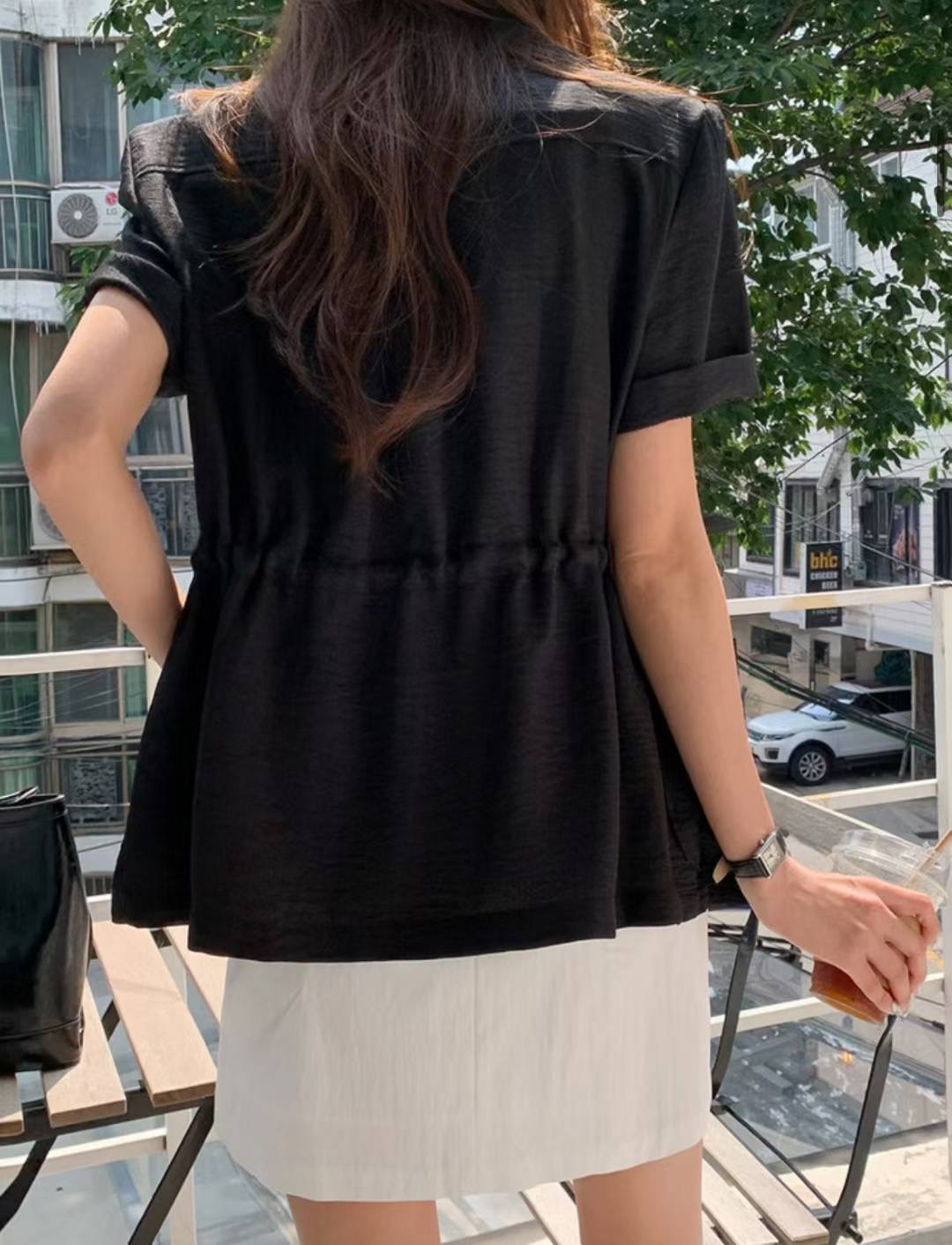 RUBLE韓國代購㊣女裝新品人氣熱賣推薦25秋冬休閑襯衫蕾絲衫RICHMOND襯衫/蕾絲衫