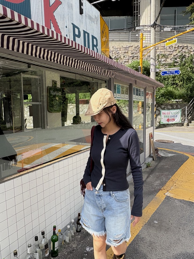 SUNDER MARKET韓國直郵㊣女士新款時尚25秋冬職業真品針織衫SUNDER MARKET針織衫