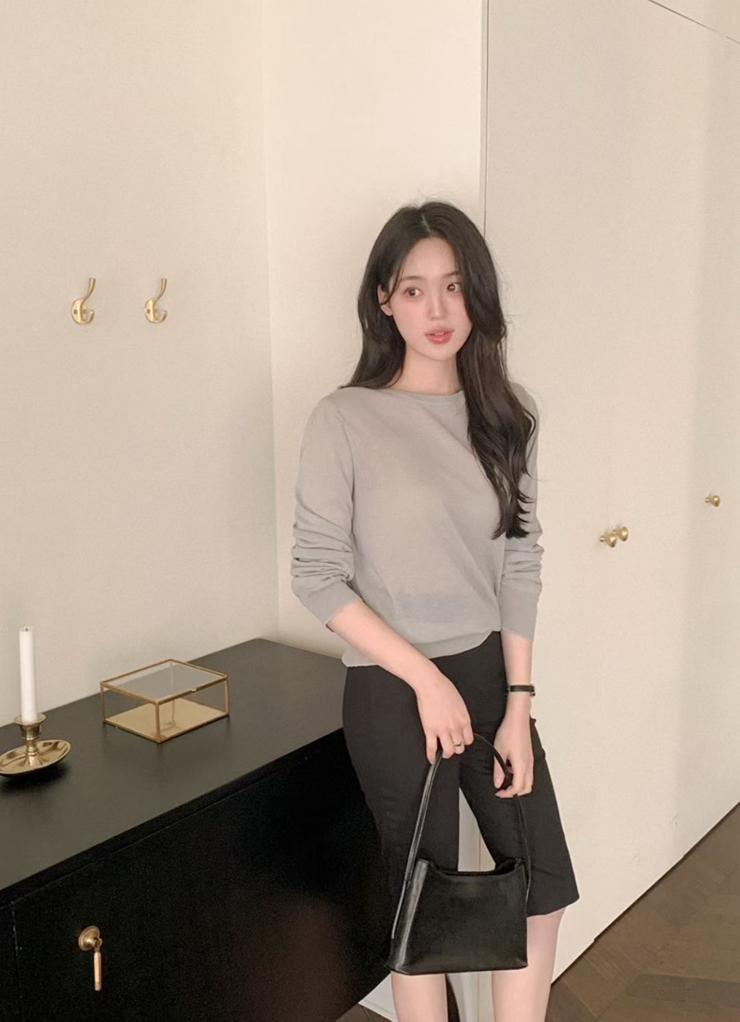 RUBLE韓國直郵㊣女裝新品推薦時尚25秋冬熱賣真品職業長袖T恤RICHMOND長袖T恤