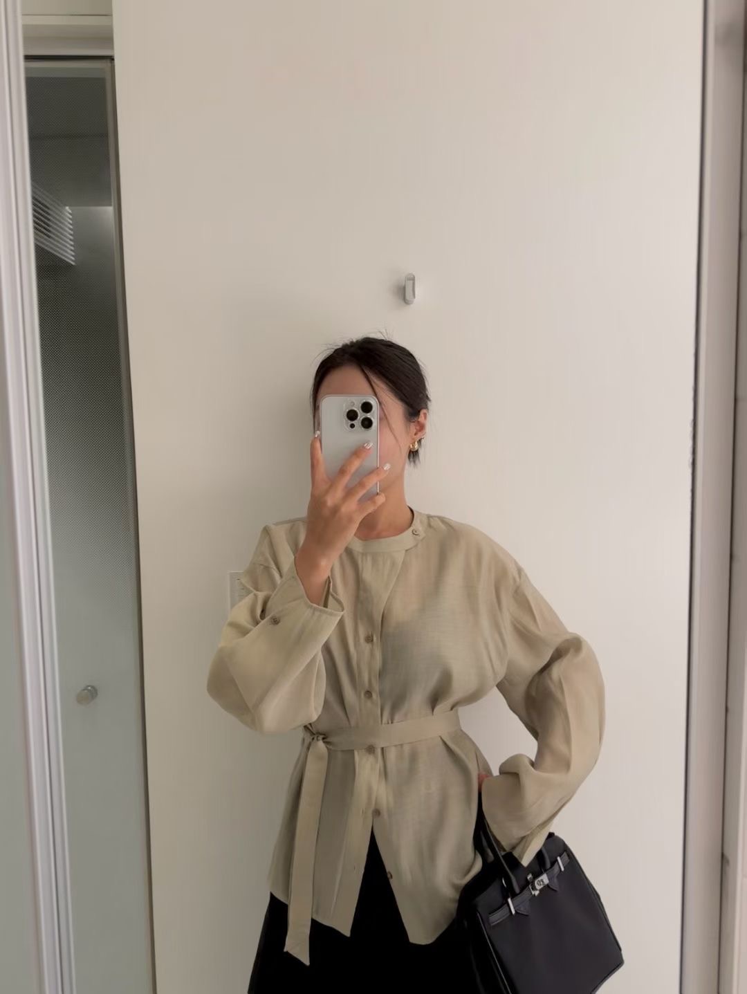 RUBLE東大門㊣直郵女士新款職業25秋冬真品襯衫蕾絲衫含腰帶RICHMOND襯衫/蕾絲衫