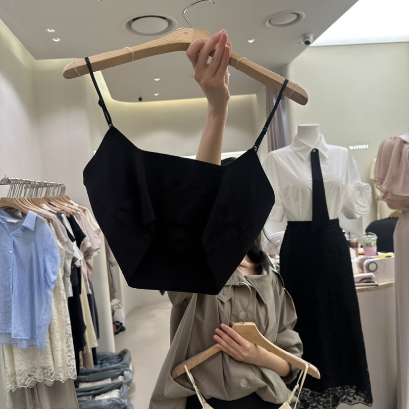 MATIERE韓國代購㊣女裝新款25秋冬人氣熱賣真品吊帶背心短款MATIERE吊帶/背心