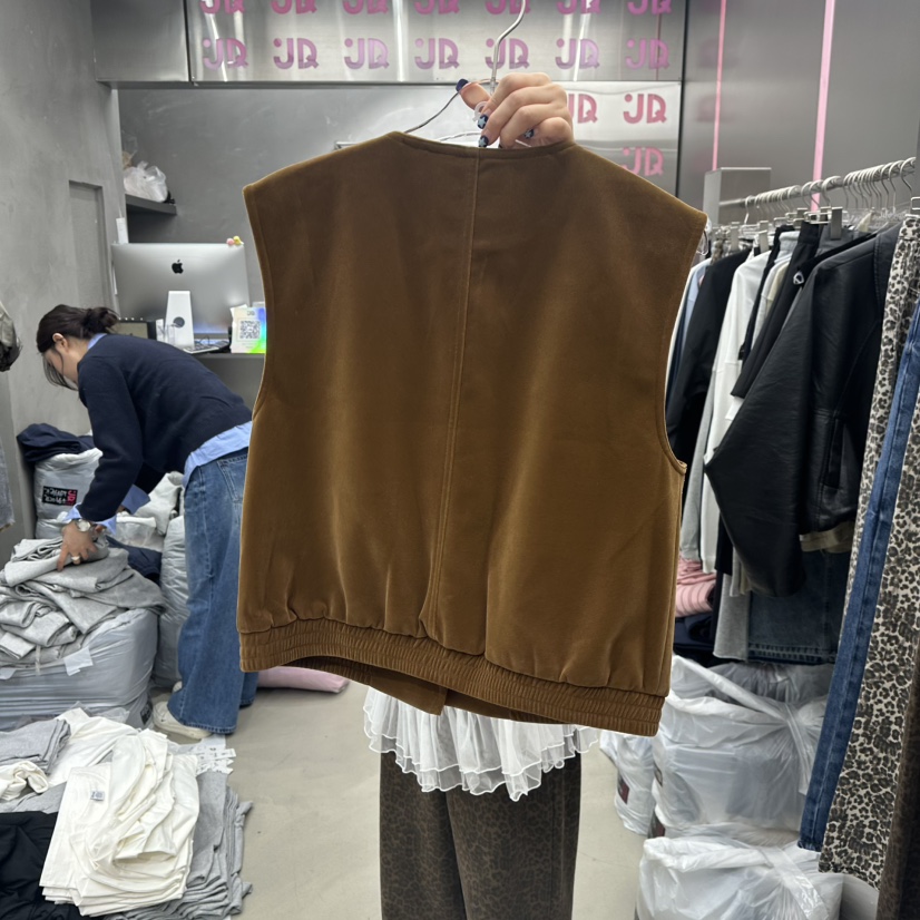 JUDYQUE韓國代購㊣女士新品時尚休閑熱賣真品25秋冬馬甲含花JUDYQUE馬甲