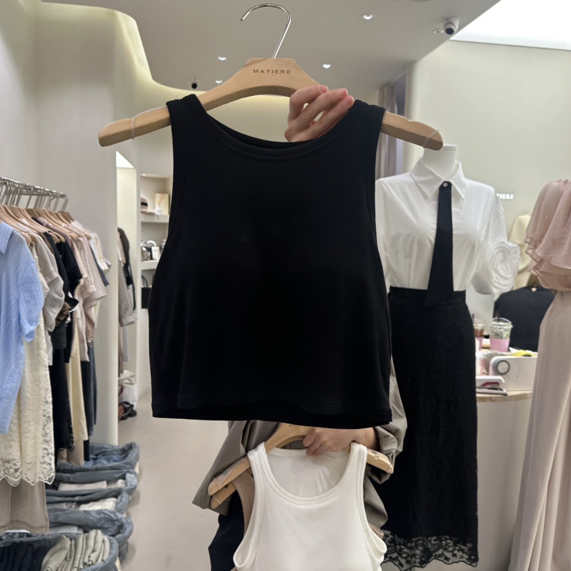 MATIERE東大門㊣實拍女裝新品熱賣人氣推薦真品25秋冬吊帶背心MATIERE吊帶/背心圖色2