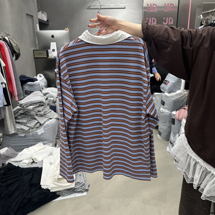 JUDYQUE東大門㊣實拍女士新品真品休閑時尚熱賣長袖T恤高領JUDYQUE長袖T恤