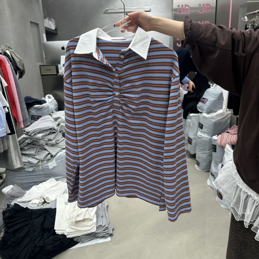 JUDYQUE東大門㊣實拍女士新品真品休閑時尚熱賣長袖T恤高領JUDYQUE長袖T恤