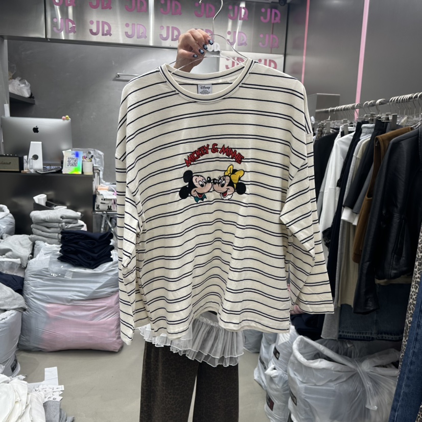 JUDYQUE韓國代購㊣女裝新品休閑25秋冬人氣真品熱賣長袖T恤JUDYQUE長袖T恤圖色3
