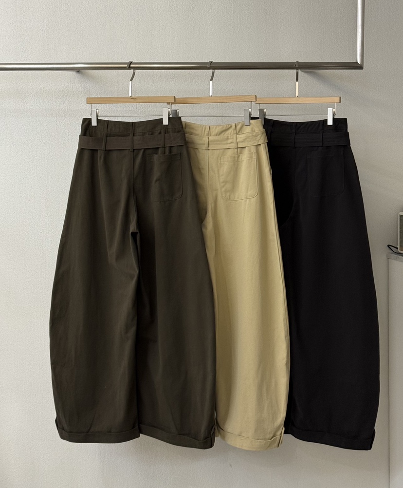 TWENTY FOUR SEVEN24-7韓國代購㊣女士新品25秋冬休閑褲含腰帶TEWNTY FOUR SEVEN24-7休閑褲