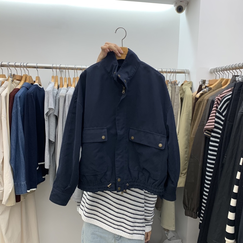 DRESS ROOM東大門㊣直郵女士新款25秋冬休閑熱賣真品時尚夾克DRESS ROOM夾克圖色2
