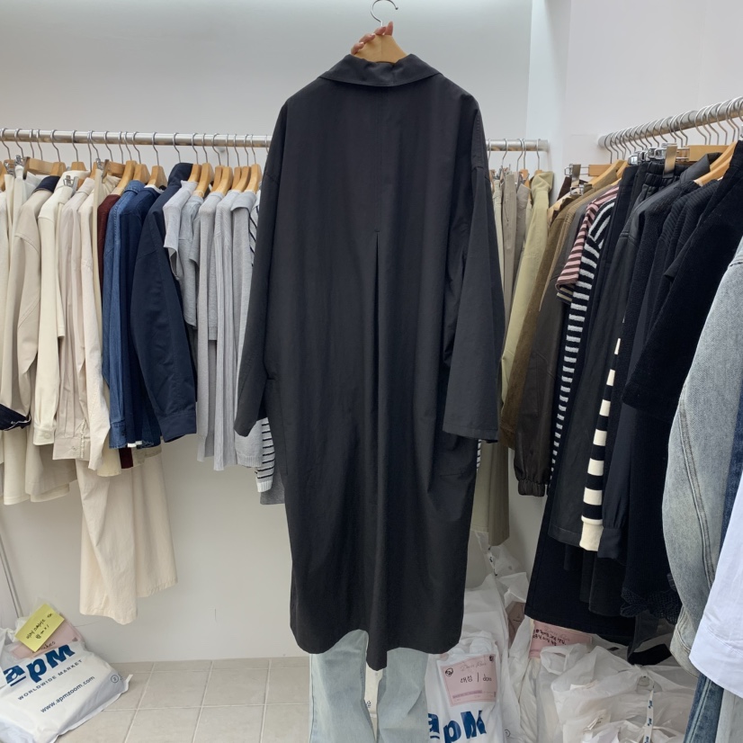 DRESS ROOM東大門㊣直郵女士新品推薦真品時尚熱賣長款風衣DRESS ROOM長款風衣