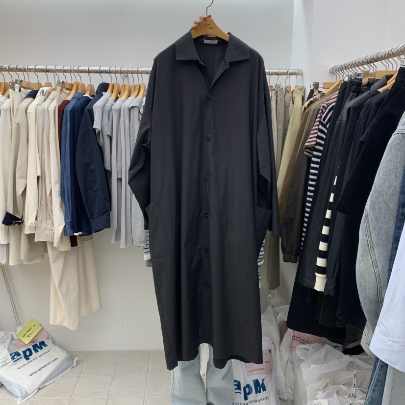 DRESS ROOM東大門㊣直郵女士新品推薦真品時尚熱賣長款風衣DRESS ROOM長款風衣圖色2