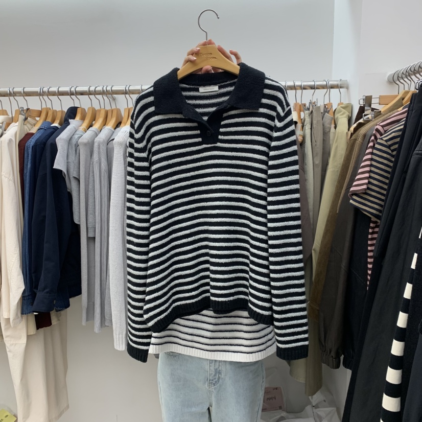 DRESS ROOM韓國代購㊣女士新品真品時尚25秋冬休閑職業針織衫DRESS ROOM針織衫圖色2