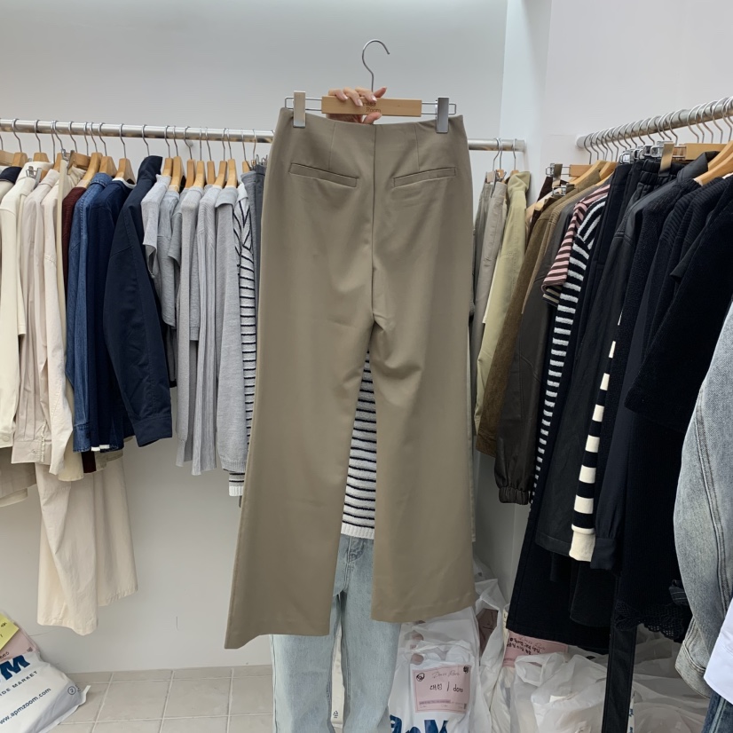 DRESS ROOM韓國直郵㊣女士新品推薦職業真品休閑休閑褲喇叭DRESS ROOM休閑褲