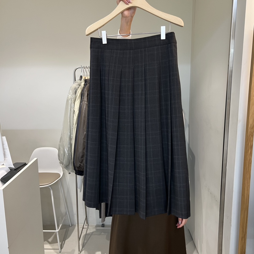 OUTRENE東大門㊣直郵女裝新品人氣熱賣半身裙中短裙格紋半身裙OUTRENE半身裙/中短裙圖色2